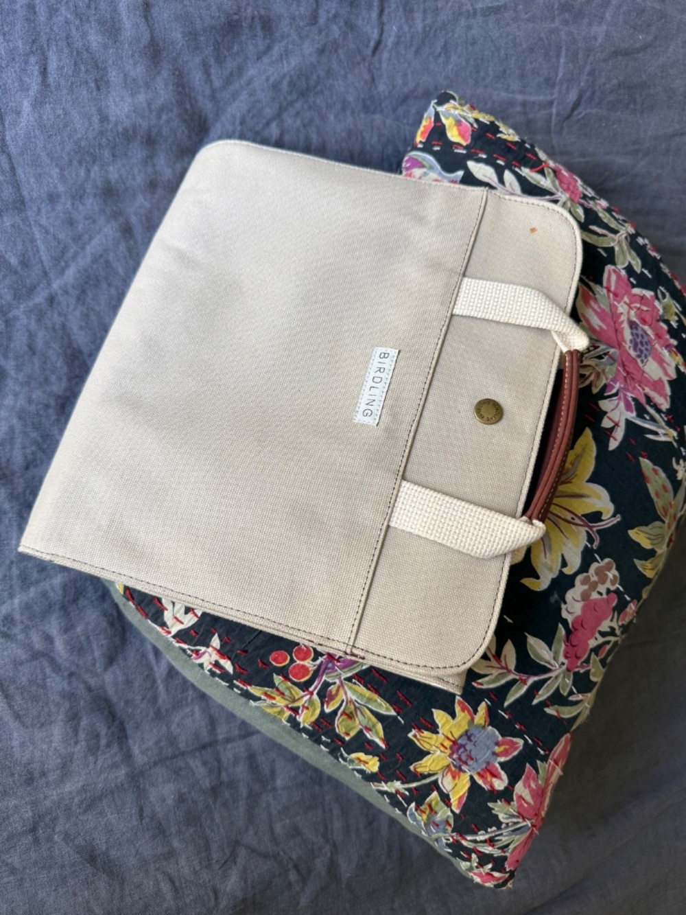 Birdling Canvas Travel Organizer Bag Tan *Missing Piece